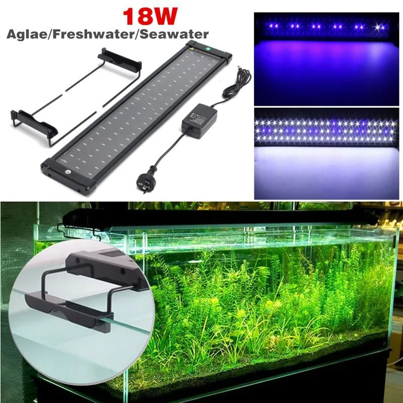 New Arrival 2018 18W 108 SMD Adjustable Aquarium Fish Tank Over-head LED Light Lamp For Aquarium Fish Tank Pure White/Blue New Arrival 2018 18W 108 SMD Adjustable Aquarium Fish Tank Over-head LED Light Lamp For Aquarium Fish Tank Pure White/Blue
