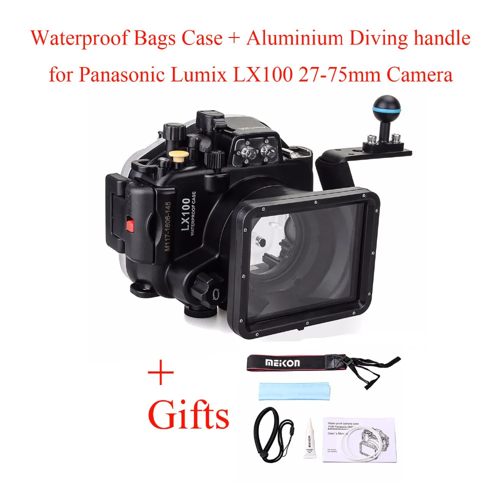 Чехол для подводной камеры Meikon 40 м/130 футов Panasonic Lumix LX100 с объективом 27-75 мм