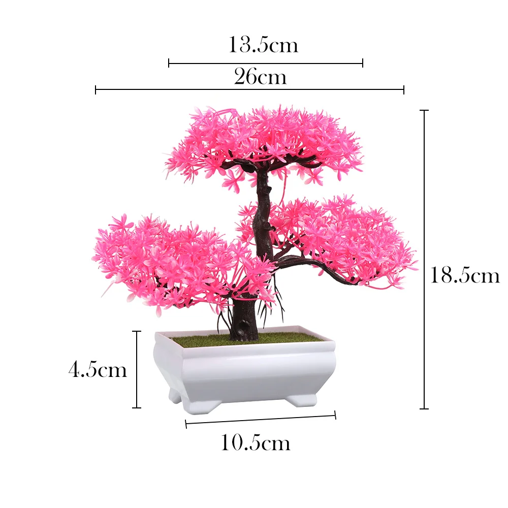 1 шт. красочные приветственные сосновые настольные орнаменты розы поддельные искусственные растения имитация бонсай Искусственные пластиковые цветы в горшках