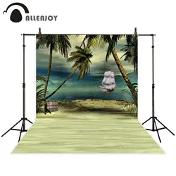 Allenjoy фон для фото студия кокосовой пальмой парусные Приключения пиратский клад Фон фотографии с принтом