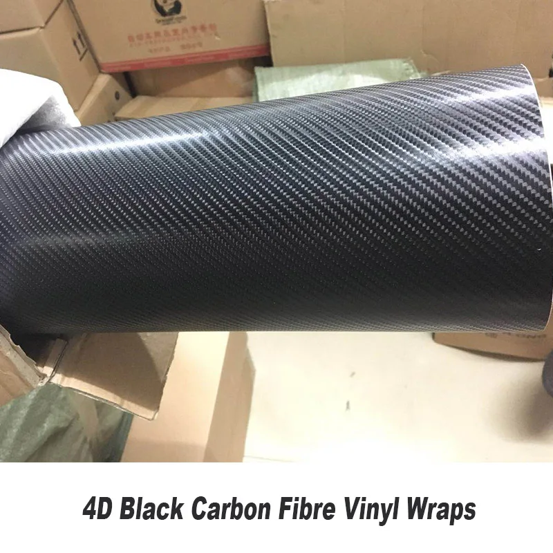 Utral matte 4D Carbon Fiber Vinyl 30m roll Black Carbon Fibre Sheets