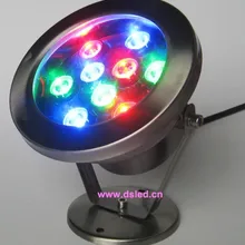 CE, IP68 из нержавеющей стали 9 Вт RGB Светодиодный прожектор, RGB подводный светодиодный свет, 12 В DC, DS-10-12-9W, хорошее качество 2-годовая гарантия