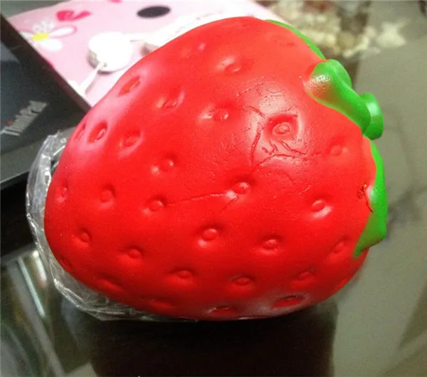 Big Jumbo Juicy Squishy Strawberry Fake Artificial Food Fruit Memory Foam Venting toys - Buyer Show 10