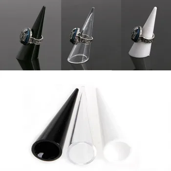 

1Pc Plastic Display Stand Finger Cone Fingertip Ring Stand Display Showcase Holder Storage Jewelry Display