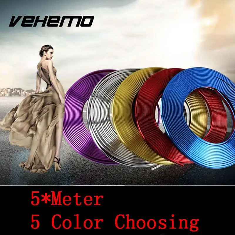 

5 Meter Car Side Rein dash panel trim Side moulding decoration strip PVC decorative tape Auto strip automotive stack Car styling