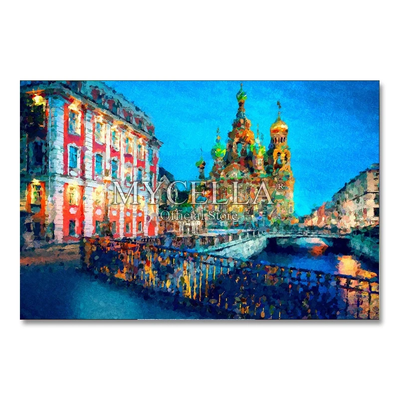 

Beautiful St. Petersburg Diy Diamond Painting Full Embroidery Complet Mosaic Art Landscape Pictures Rhinestones Home Decoration