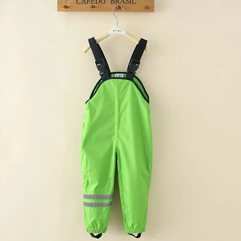 

Boy Girl Waterproof Overalls 1-7Yrs Baby Boys Girls Overalls Brand Kids Children Waterproof Rain Pants Fashion Overalls Kids 520