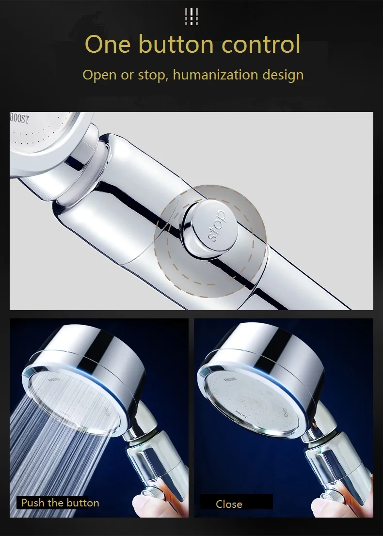 3 положения, регулируемая водосберегающая душевая головка, три режима, душевая головка, повышающая давление воды, душевая головка с кнопкой управления водой