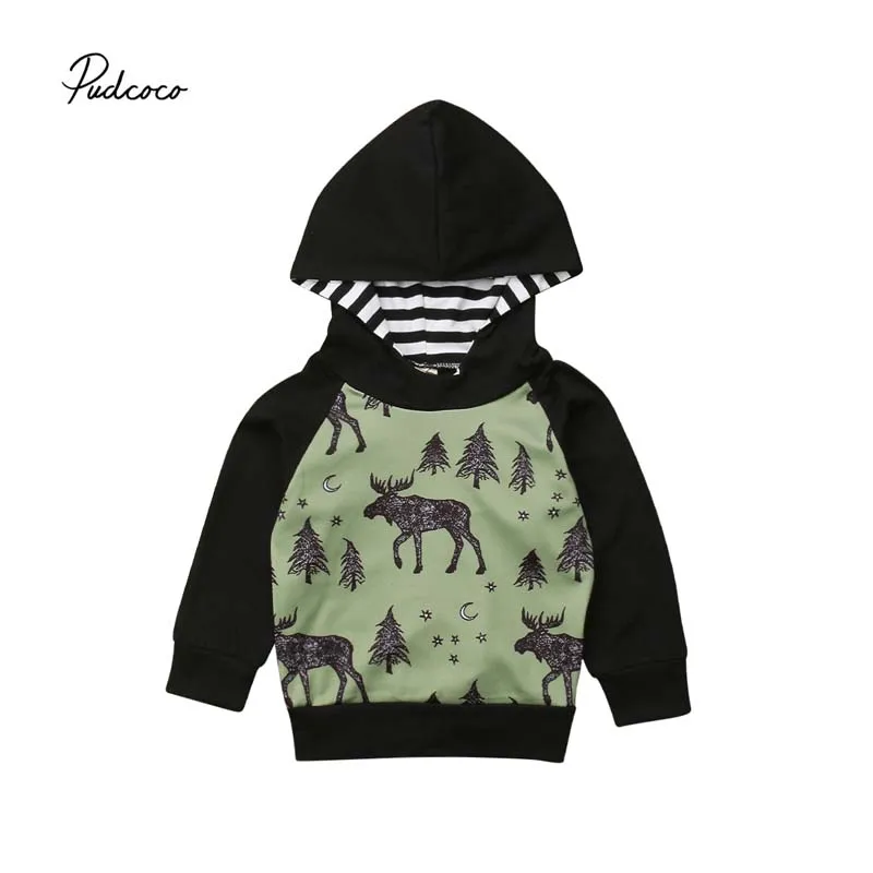 Pudcoco 2018 Baby Boy Infant Warm Sweatshirt Deer Print Long Sleeve Hooded Pullover hoodie Tops Autumn Cool Outfit Clothes 6M-4T Pudcoco 2018 Baby Boy Infant Warm Sweatshirt Deer Print Long Sleeve Hooded Pullover hoodie Tops Autumn Cool Outfit Clothes 6M-4T