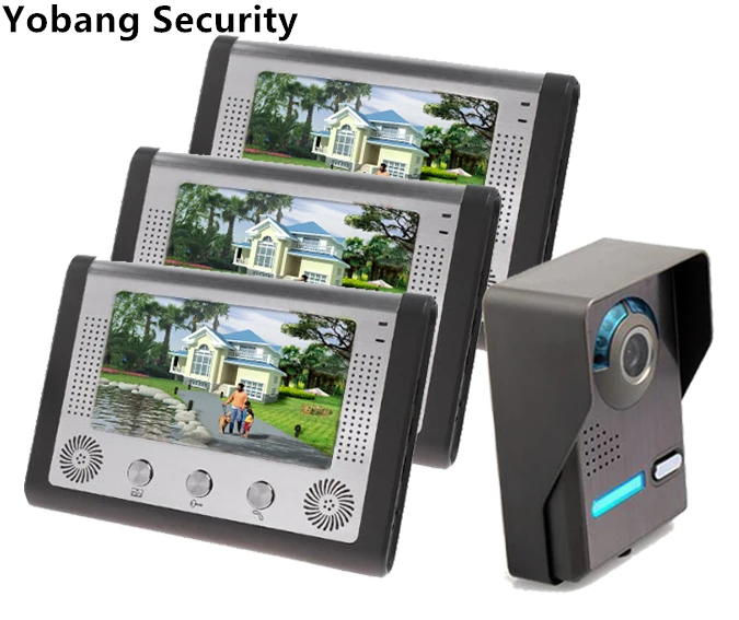 

Yobang Security 7Color Video Door Phone Video Intercom Door Intercom Doorphone IR Night Vision Camera Doorbell Kit for Apartment