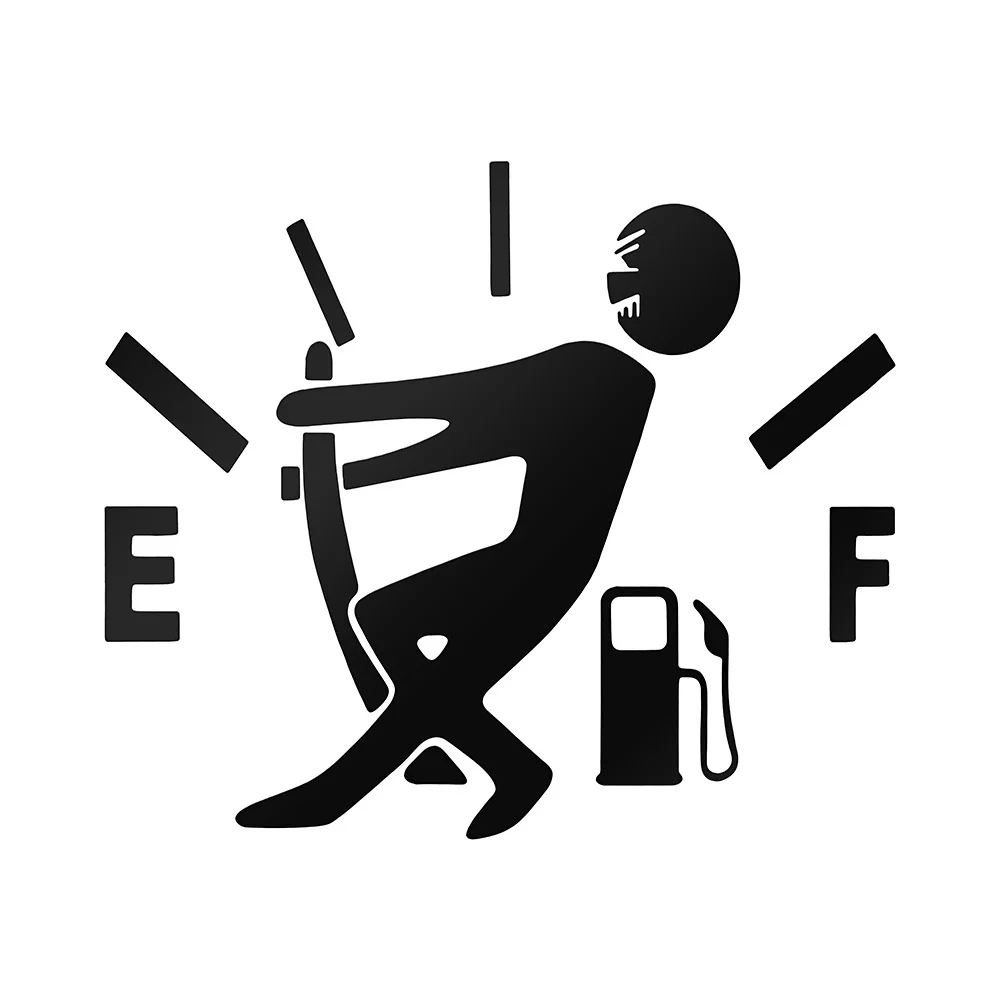 

1pcs 11cm *9.4cm Funny Car Stickers High Gas Consumption Decal Fuel Gage Empty Stickers Vinyl Car Stickers Car Styling