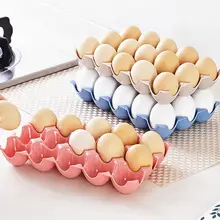 4 шт. 15 сеток яйцо коробка Еда контейнер Пластик хранения Коробки лоток яйцо коробки Холодильник резким Организатор держатель чехол