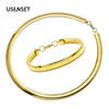 USENSET Charm Collar For Women Jewelry Stainless Steel Necklace Choker Torques Snake Chain Bracelet Set Gifts For Girls 4-8MM ► Photo 1/6