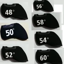 Чехол для гольф-клуба Утюги клинья песок головной убор градусов 48 50 52 54 56 58 60 крышка головки черный красный