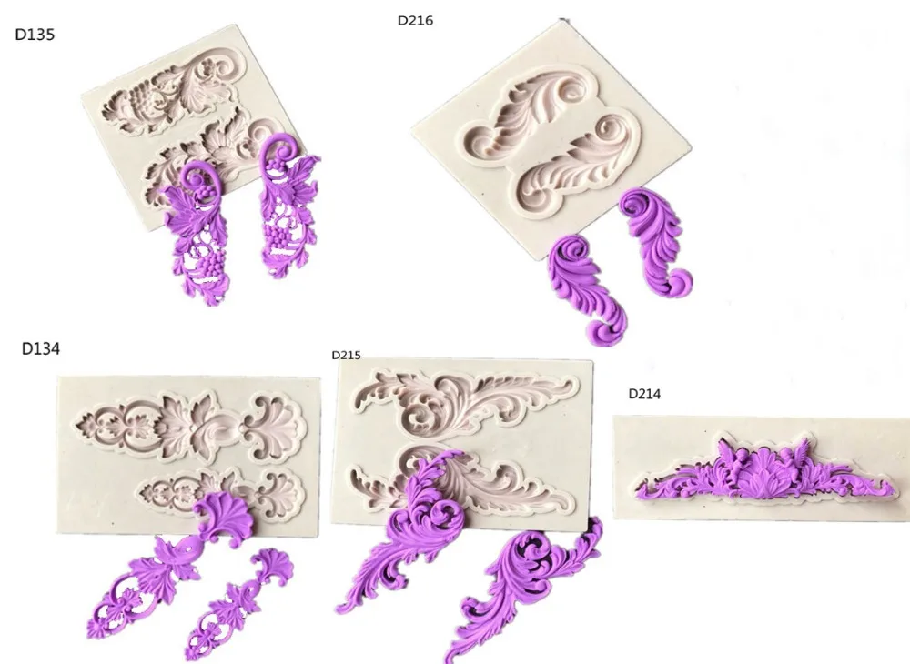 

1pcs 3D Silicone Molds European style Lace Sugarcraft Fondant Chocolate Mold Silicone Cake Mold Cake Decorating Tools