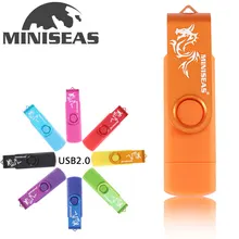 Miniseas dragon Usb Flash Drive OTG 64gb 32gb Smart Phone pendrive 8gb external storage Pen Drive micro usb memory stick