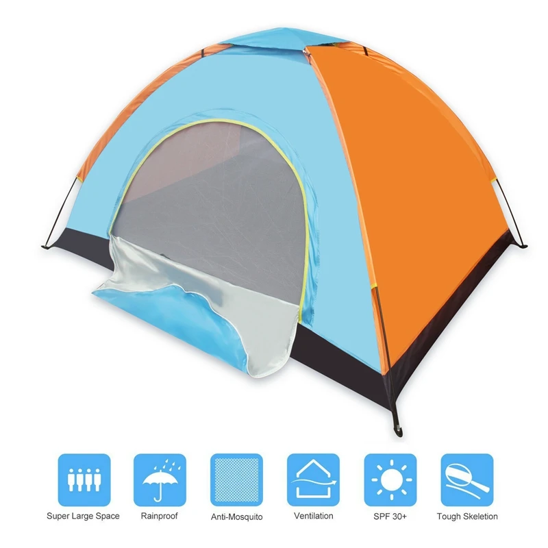 2 Person Camping Tent Backpacking Dome Shelter Outdoor Thick Sunscreen Small Tent Camping Gear For Hiking Traveling