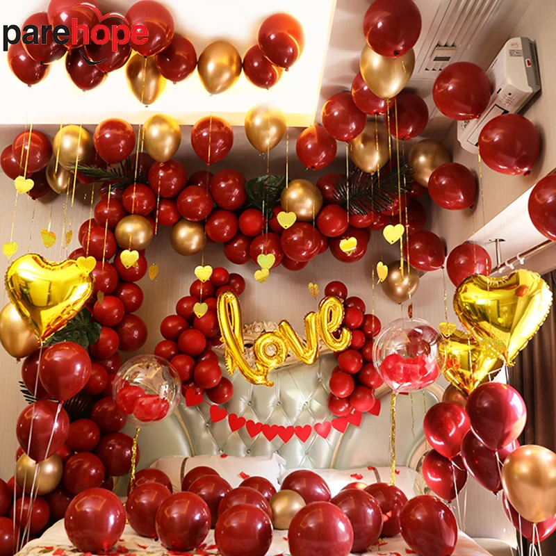 Свадебные украшения 10 Рубиновый Красный шар новые глянцевые металлические латексные шары хромированные металлические шары украшение для дня рождения для взрослых