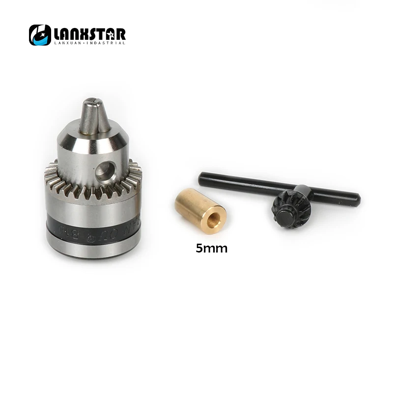 Lanxstar B10 Micro Motor Tapered Chuck With Casing And Motor Shaft3.17mm 4mm 5mm 6mm 6.35mm 7mm /8mm Power Tool Clamping 0.6-6mm - Цвет: B10 Chuck 5MM Sleeve