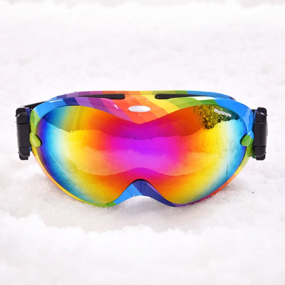 Marsnow Brand Ski Goggles Double Layers UV400 Anti fog Big Ski Mask