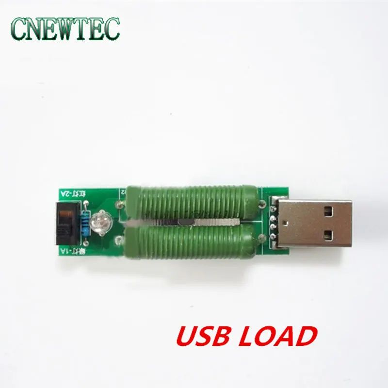 

USB mini discharge load resistor 2A/1A With switch 1A Green led, 2A Red led