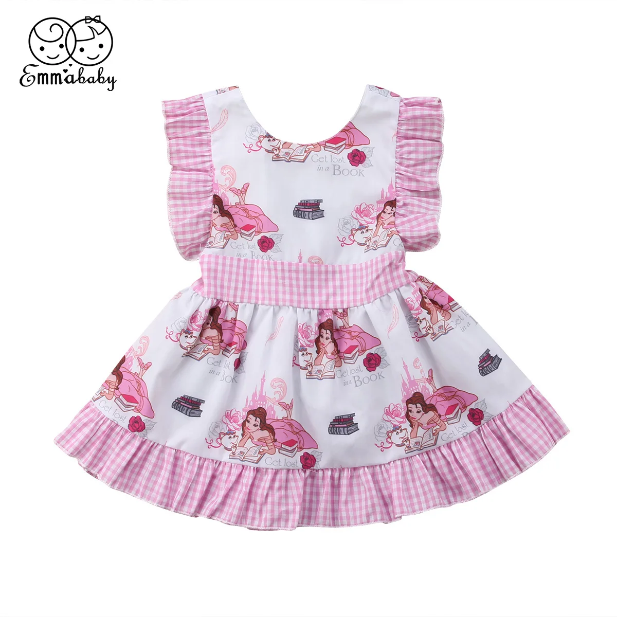 

Princess Toddler Kids Baby Girl Ruffles Sleeveless Tutu Formal Pageant Party Dress Sundress Clothes