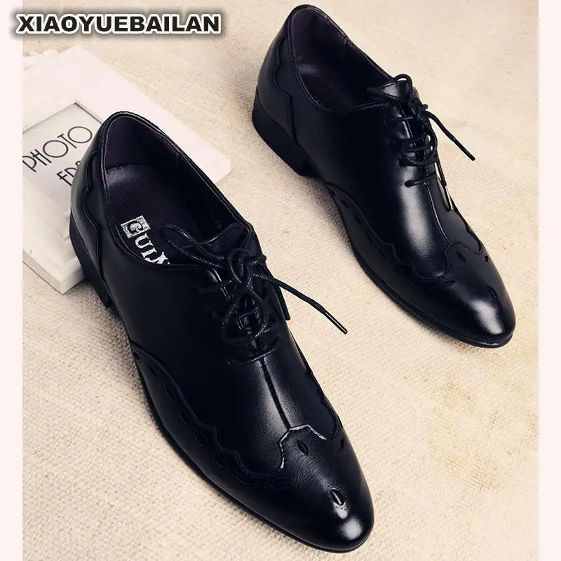 

British Hot Men Small Leather Shoes Business Dress Casual Young Hair Teacher