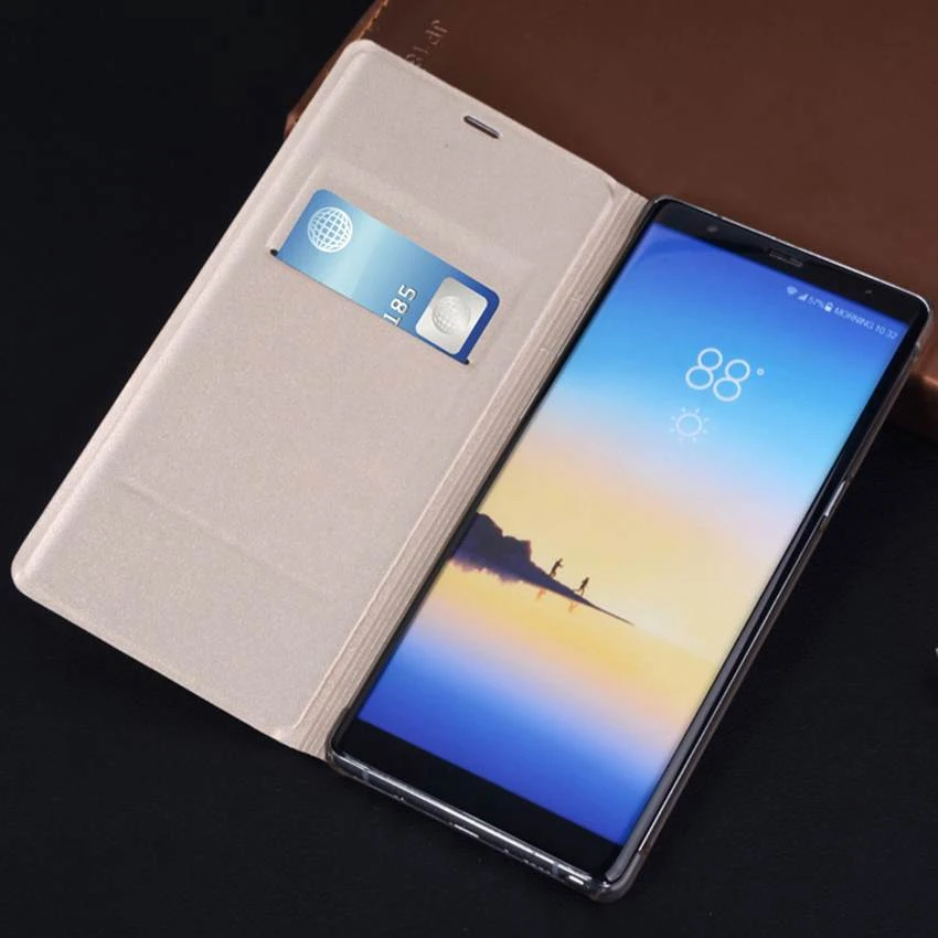 

Slim Leather Wallet Case Flip Cover With Card Holder Phone Carrying Pocket Bag Mask For Samsung Galaxy S9 / S9 Plus S9Plus S9+