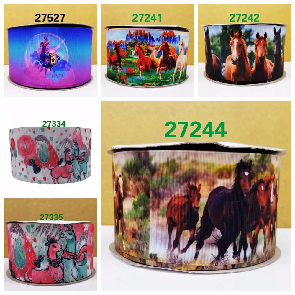 50 ярдов в размер мультфильм ленты напечатанные grosgrain ленты 27241