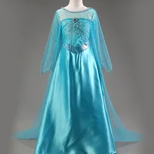 New Elsa dress long sleeve girl costume snow white party dress Anna girls clothes vestidos infantis Congelados disfraz princesa