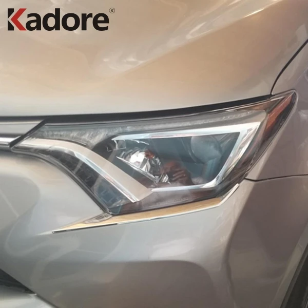 Накладка на переднюю фару для Toyota RAV4 RAV 4 2016 2017 2018 ABS|abs chrome|trim coverchrome car styling |