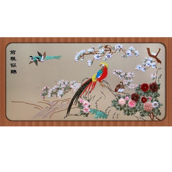 

NKF Promising Future Chinese Cross Stitch Patterns Handcraft Needlework Embroidery Sets Ribbon Embroidery for Home Decoration