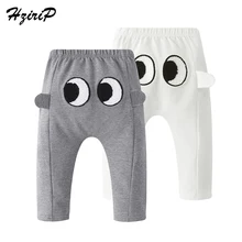 Hzirip/Одежда для новорожденных; Новинка года; сезон осень-зима; штаны с милыми глазами; большие штаны; хлопковые длинные брюки; Теплые повседневные штаны для детей