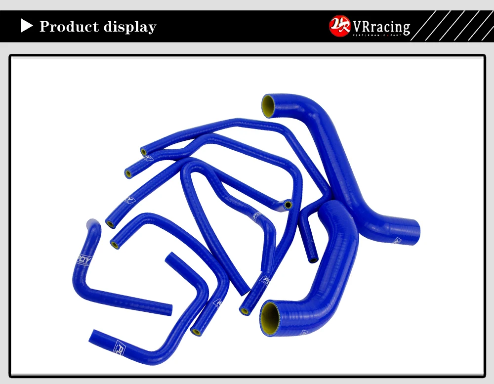 VR-9 шт силиконовый радиатор турбо набор шлангов для интеркулера для 02-07 Subaru Impreza WRX/STi GDA/GDB EJ20 синий и желтый VR-LX1803C-QY