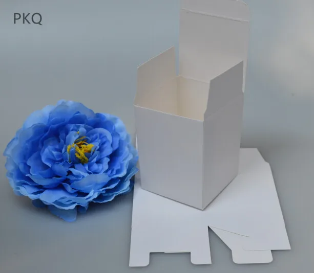100 шт оптом бумажная коробка для упаковки белый картон, картонная коробка сувенир для свадебной вечеринки подарочная упаковка ремесло коробки для подарков