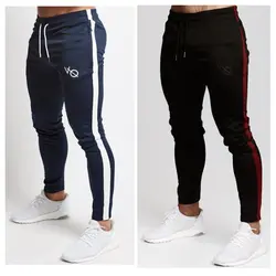 2019 Мужские штаны для бега фитнес повседневные модные брендовые джоггеры тренировочные брюки Нижняя Snapback брюки мужские повседневные брюки