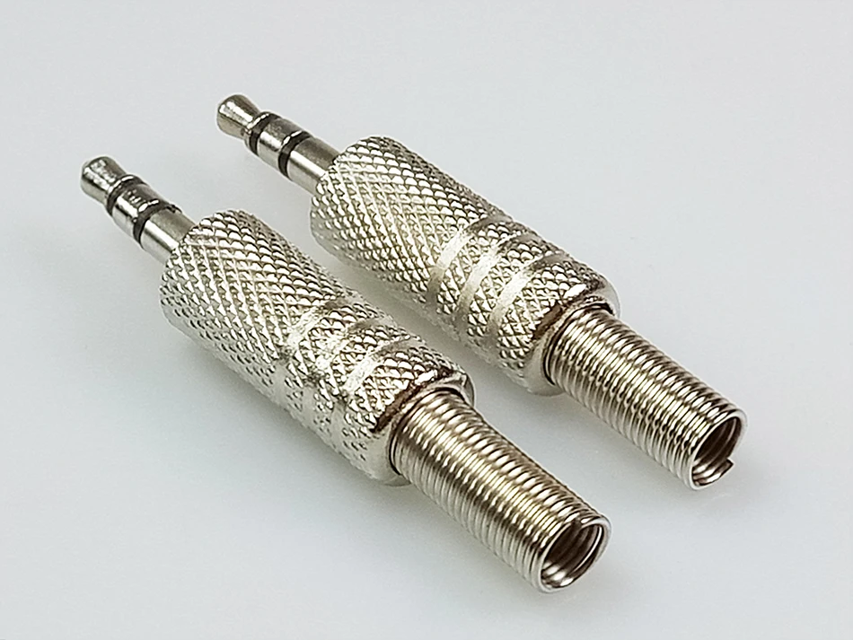3poles 3.5mm male plug with spring (5)