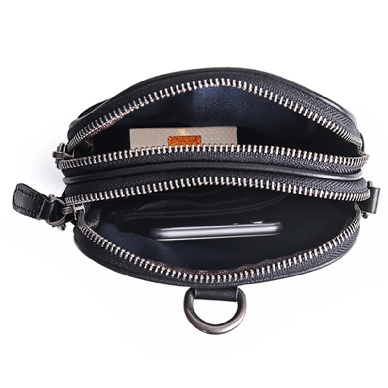 AETOO Men oblique across small bags, leather mini casual single shoulder small bag, personality retro cowhide mobile phone bag