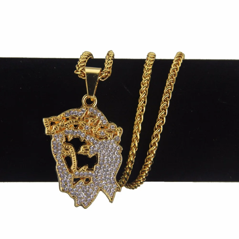 

Bling Hiphop Pendants with Stainless Steel chain Necklace Dropshipping
