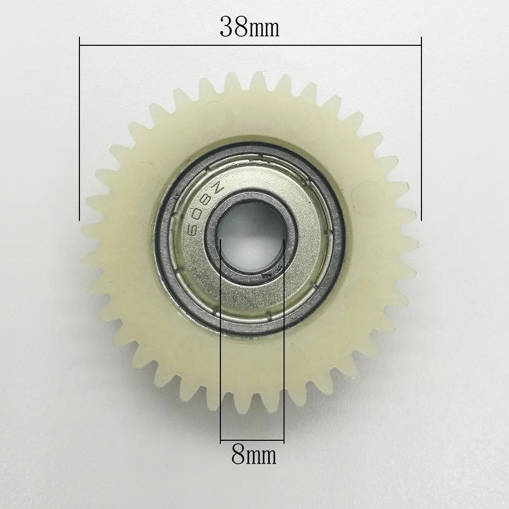 3 шт., 38 мм, 36 зубьев, нейлон, 8 мм, отверстие отверстия, 608 z, шарикоподшипник, шестерни для электрического велосипеда, двигатель, сцепление, пластиковая Планетарная шестерня