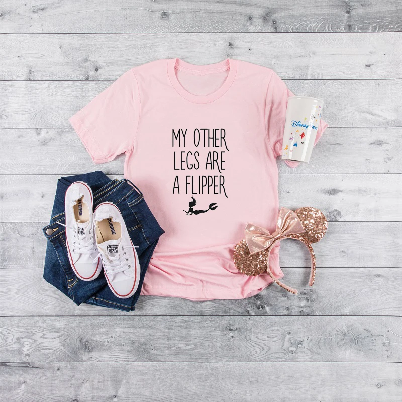 

My Other Legs Are A Flipper Women t shirt 2019 new hipster funny white female t-shirt fashion Girl clothing femme streetwear