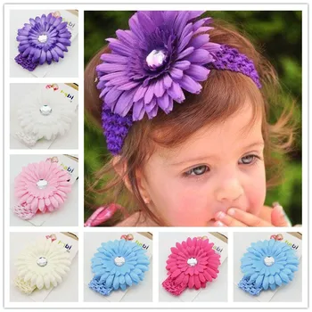 

1 Piece MAYA STEPAN Baby Headband Ribbon floral Handmade DIY Infant Kids Hair Girl Newborn flower crystal Turban Elastic Toddler