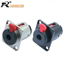 10 шт./лот 6,35 мм стерео Женский Разъем Панель Крепление TRS 1/4 дюймов гнездо шасси микрофон аудио кабель Разъем Терминал