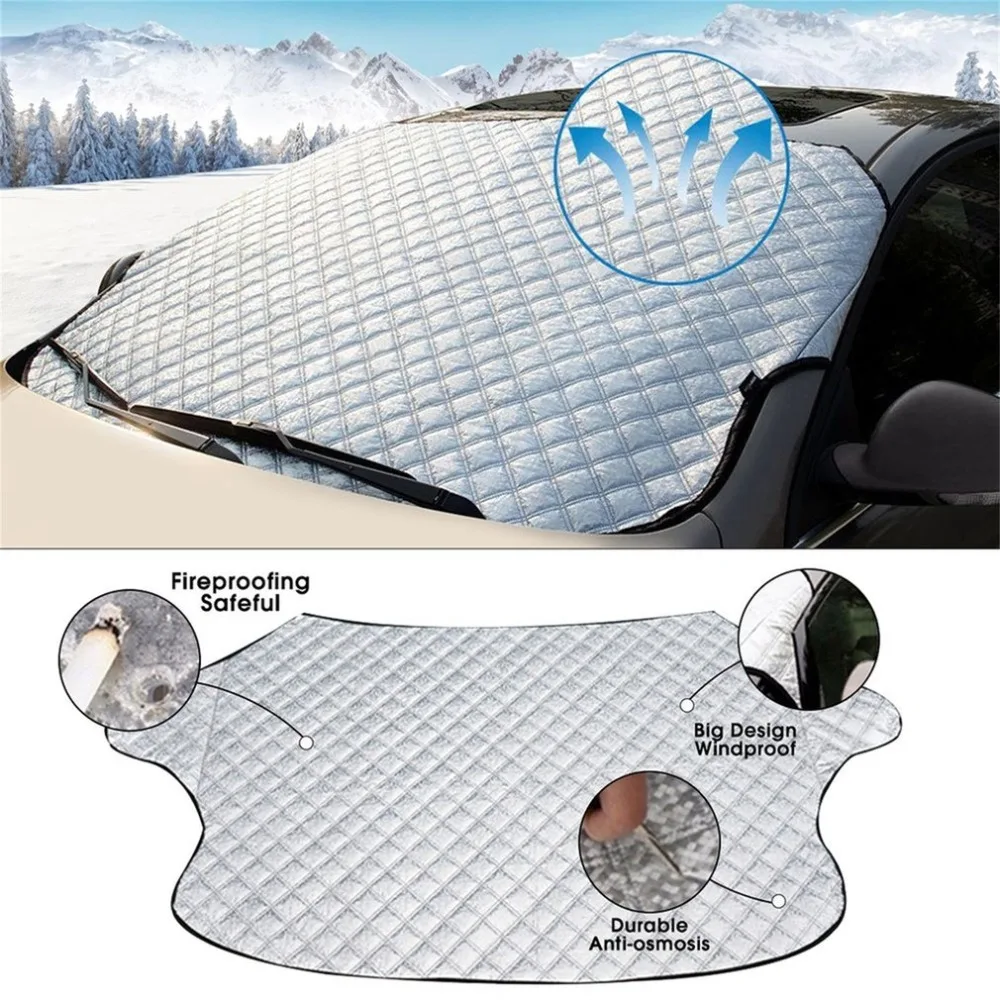 Универсальный автомобильный внедорожный защитный чехол на лобовое стекло, защита от снега, защита от солнца, плотный чехол на лобовое стекло, водонепроницаемый, пыленепроницаемый