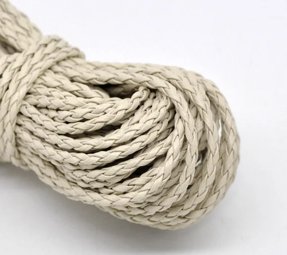 

Doreen Box Lovely 10M Beige Braiding Leatheroid Jewelry Cord 3mm (B13707)
