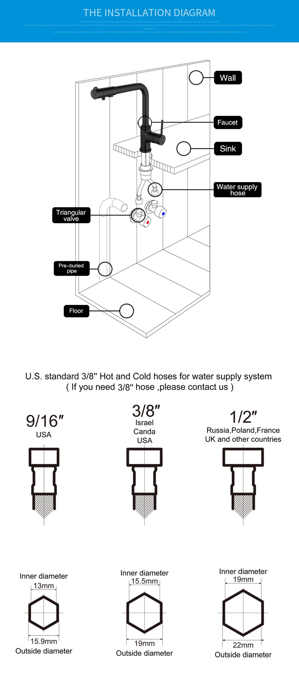 High Quality black kitchen faucet