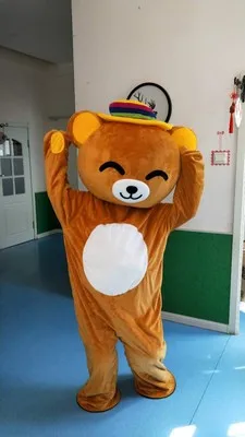 Умный милый маскот Медведь Костюм Janpan Rilakkuma талисман Хэллоуин вечерние платья рождественские костюмы, Косплей Карнавал
