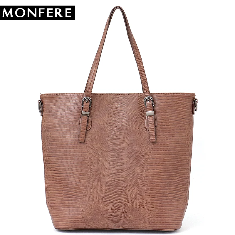 MONFERE Women Handbag Vegan Leather Tote Bag Ladies Large Capacity Shoulder Bag FemaleAnimal ...