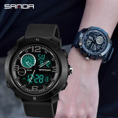 

New Sanda 762 Watch Men Top Luxury Sports Watches Men LED Digital Watch Casual Men's Wristwatches Clock relogio masculino
