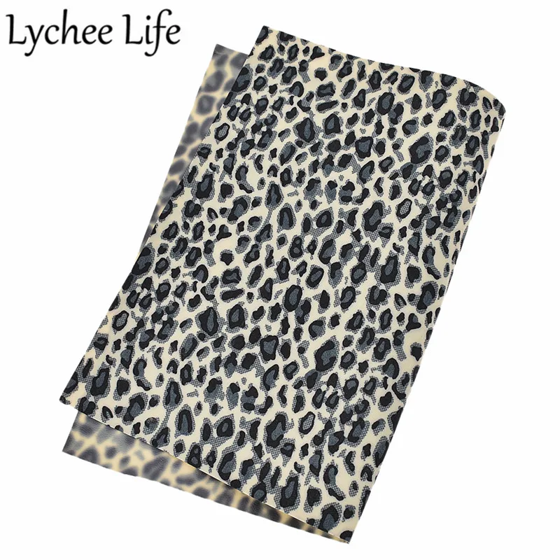 21x29cm Leopard Print PVC Leather Fabric DIY Sewing Accessories Craft for Cloth